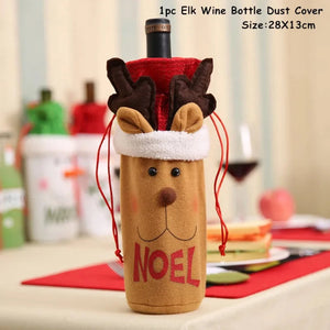 Buy christmas winebottles covering decoration pinterest merry christmas shields noel xmas tables decoration facebookvs christmas table deco gifts tiktok youtube videos wine bottles wintertime elegance bottles shields instagram holiday cute santas reindeer charms animals noel santa everyday fast free.shipping shoponline whimsical assortment festive decoration