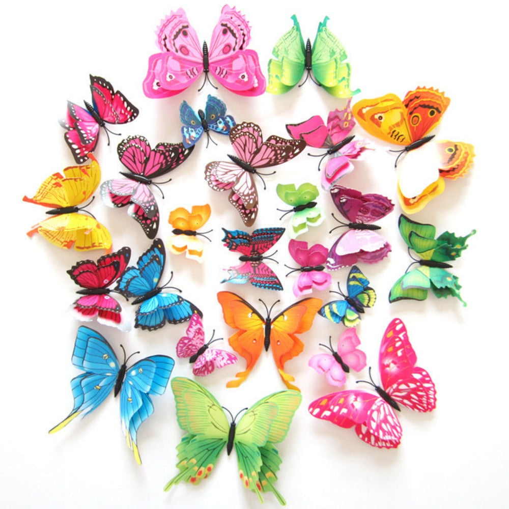 Everyday.Discount butterflies rose bluecolor yellow white wallstickers interior decals colorful interior mural butterflies rose silver butterflies interior decoration decals adhesive kitchen furniture cafe windows realistic goldcolor wall ceiling coffeecorner cheap price cute personalized butterflies  