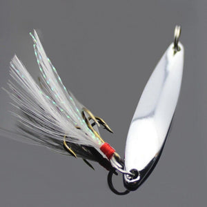 fishing lure baitcaster spoon feather hardbait sea lake fish hardbait ✈️  free.shipping