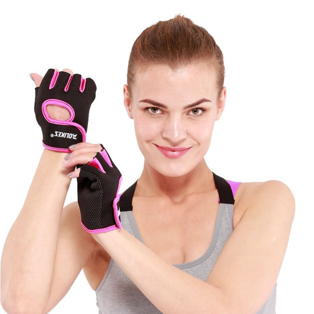 Everyday.Discount sports gloves unisex halffinger handprotection fitnessgloves women vs men's crossfits workout exercise wrist gloves gymnastics handgloves