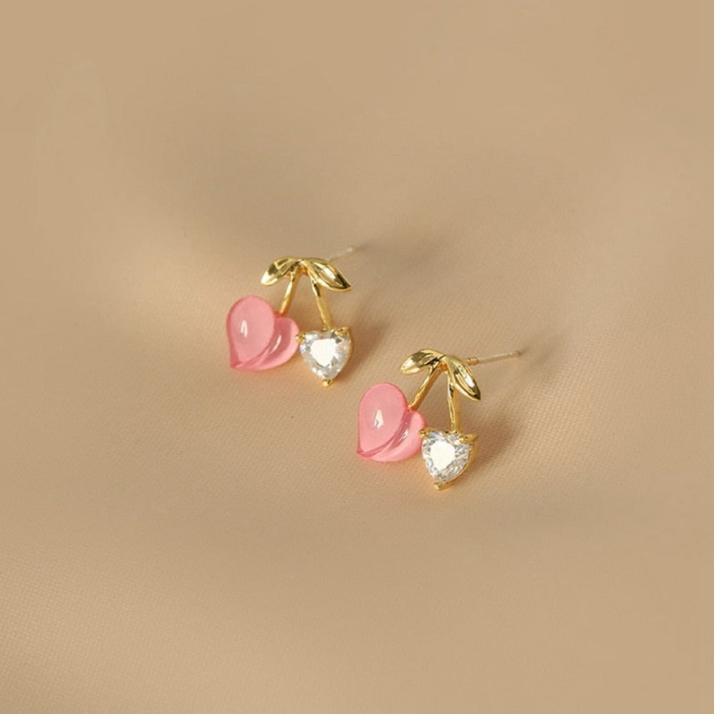 everyday.discount women tulip flower pearl earrings exquisite zircon geometric shape 