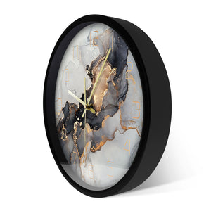 Everyday.Discount clock marble ink printed wallclock marble texture silent quartz watercolor painted clock wall clocks unique designed decoration analog not thicking ledlight frameless luminous wallclock marble texture designed wall clocks