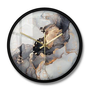 Everyday.Discount clock marble ink printed wallclock marble texture silent quartz watercolor painted clock wall clocks unique designed decoration analog not thicking ledlight frameless luminous wallclock marble texture designed wall clocks