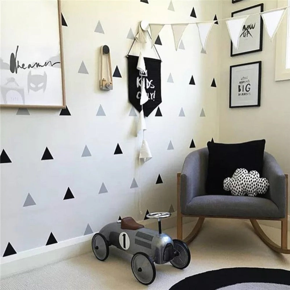 Everyday.Discount wallstickers silver vs dark triangle cute bedroom decals decoration interior silver goldcolor various color starry childroom kids bedroom wall adhesive furniture window mural realistic ceiling cheap price personalized color decals 