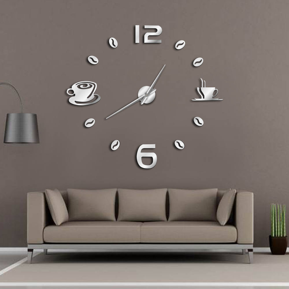 Everyday.Discount wall clocks coffeemug coffeecorner wallart interior wallsticker cafe clock giant frameless diy pasting clocks frameless diy pasting wallclock wallsticker acrylic mirror wallart interior decorative wall mounted interior custom designed deco clock analog not thicking quartz movement impressive wallclock 