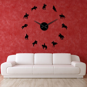 Everyday.Discount wall clock equestrianism giant diy pasting equestrian horseriding jumpings horses riding mirror arylic mural wall clocks frameless clock giant diy pasting acrylic mirror wall mounted deco analog not thicking quartz movement impressive wallclock  