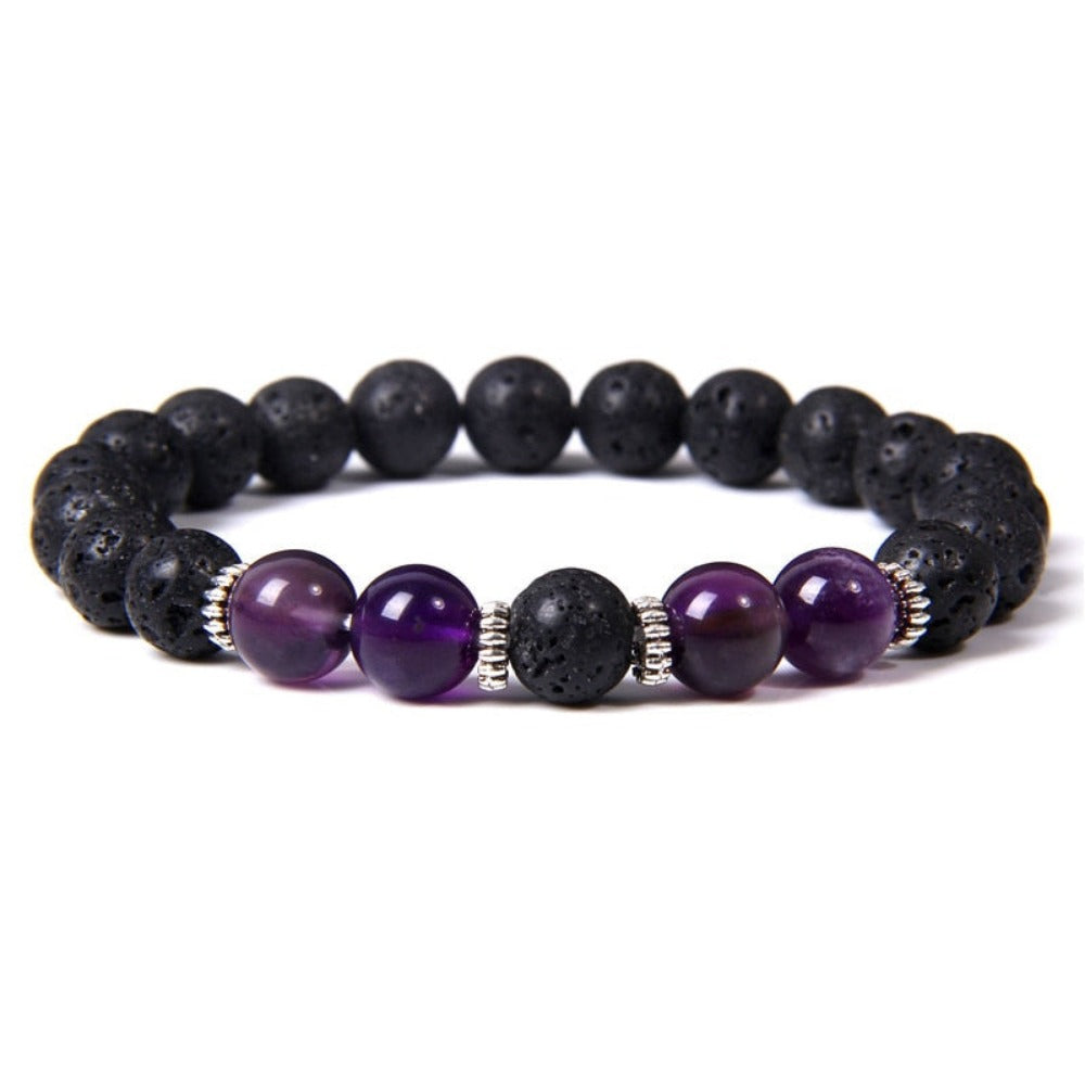 Everyday.Discount bracelets gemstone stretchy beads buddhism crown skull wristband charm summer beach cute elastic gemstone quartz beads bracelets