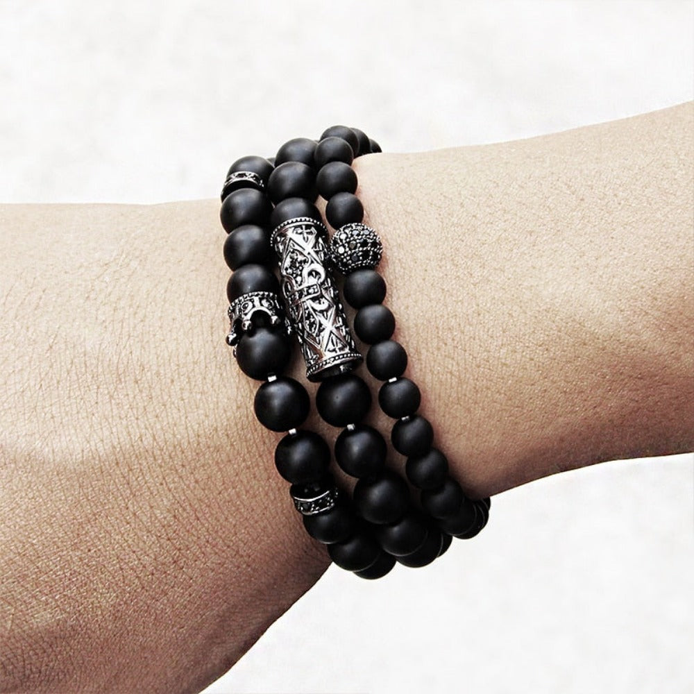 Everyday.Discount bracelets gemstone stretchy beads buddhism crown skull wristband charm summer beach cute elastic gemstone quartz beads bracelets