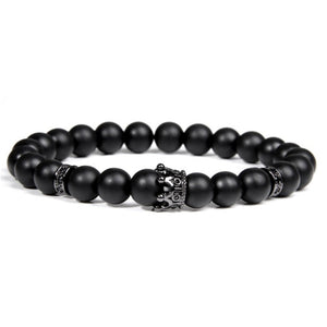 Everyday.Discount bracelets gemstone stretchy beads buddhism crown skull wristband charm summer beach cute elastic gemstone quartz beads bracelets