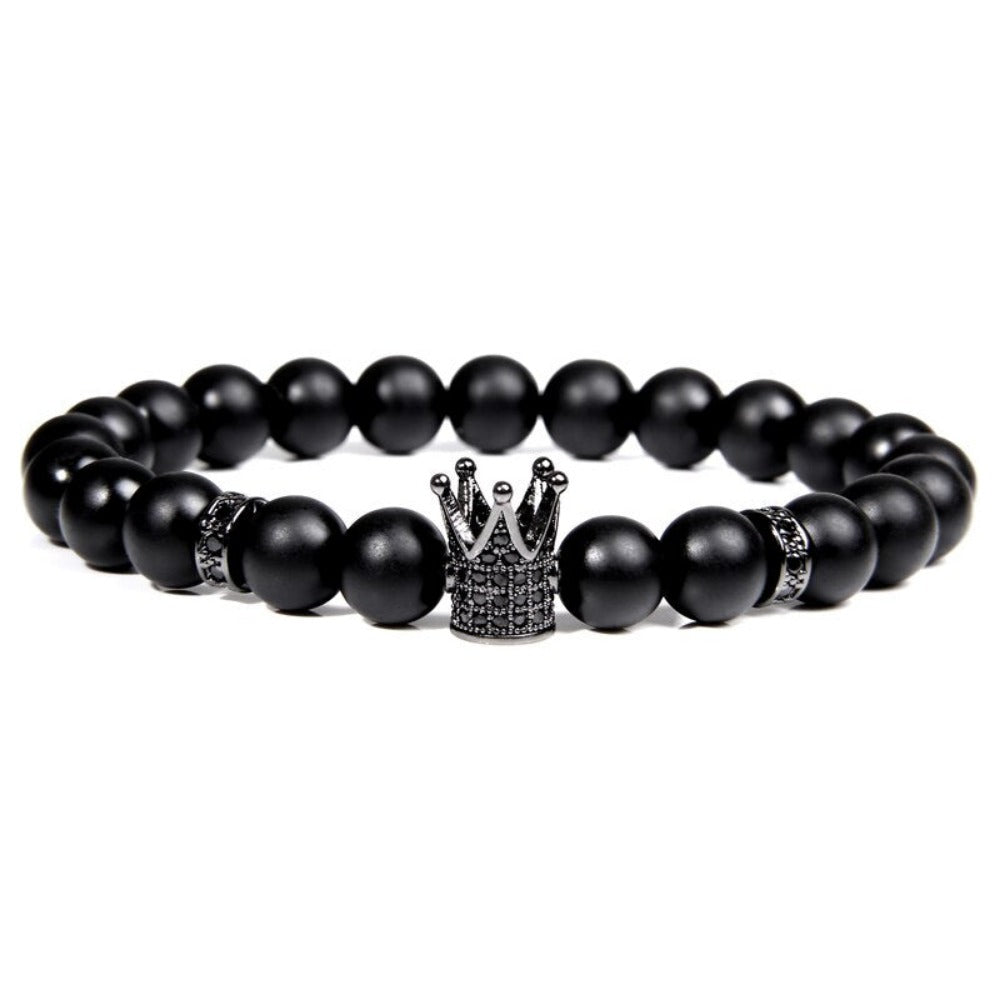 Everyday.Discount bracelets gemstone stretchy beads buddhism crown skull wristband charm summer beach cute elastic gemstone quartz beads bracelets