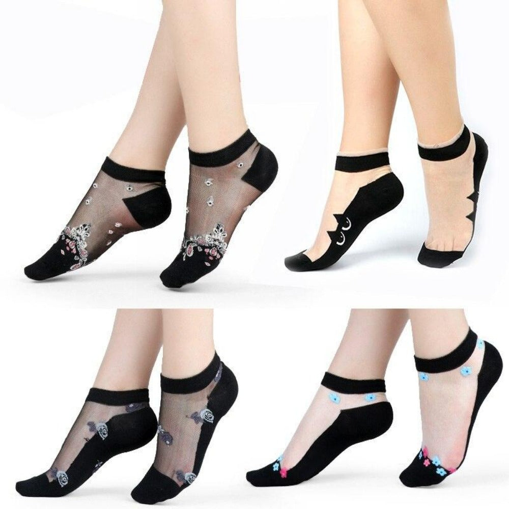 Everyday.Discount socks for women nylonic socks heels halfsocks spandex invisible transparent sheer ankle socks tights toesocks thin compression sheer ankle socks 