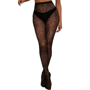 Everyday.Discount women elastic stockings transparent dark color fishnet stockings thigh sheer tights embroidery holdup pantyhose