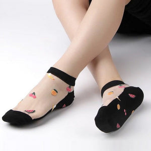 Everyday.Discount socks for women nylonic socks heels halfsocks socks polkadots spandex invisible transparent sheer ankle socks tights toesocks thin compression socks ankle length 