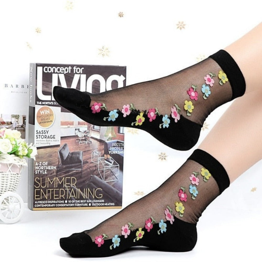 Everyday.Discount socks for women nylonic socks heels halfsocks socks polkadots spandex invisible transparent sheer ankle socks tights toesocks thin compression socks ankle length 