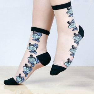 Everyday.Discount socks for women nylonic socks heels halfsocks socks polkadots spandex invisible transparent sheer ankle socks tights toesocks thin compression socks ankle length 