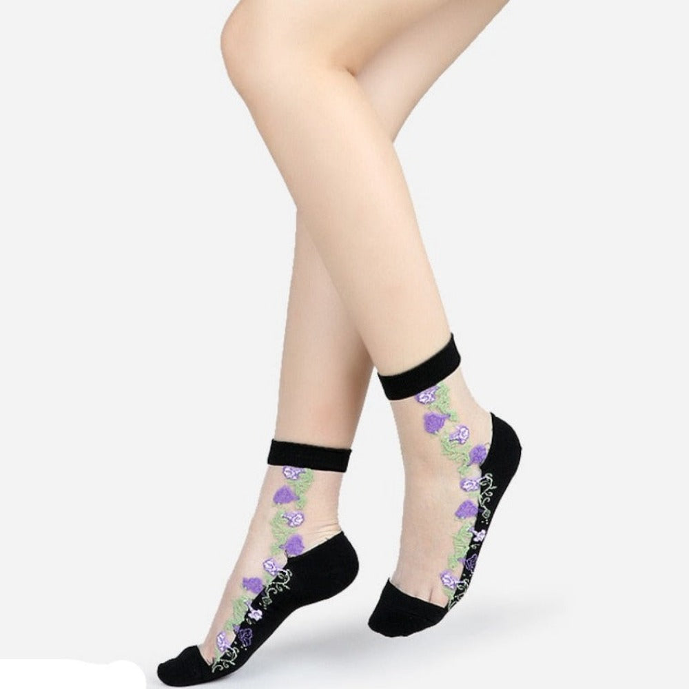Everyday.Discount socks for women nylonic socks heels halfsocks socks polkadots spandex invisible transparent sheer ankle socks tights toesocks thin compression socks ankle length 