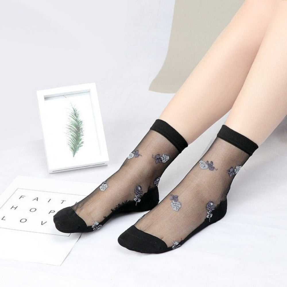 Everyday.Discount socks for women nylonic socks heels halfsocks socks polkadots spandex invisible transparent sheer ankle socks tights toesocks thin compression socks ankle length 