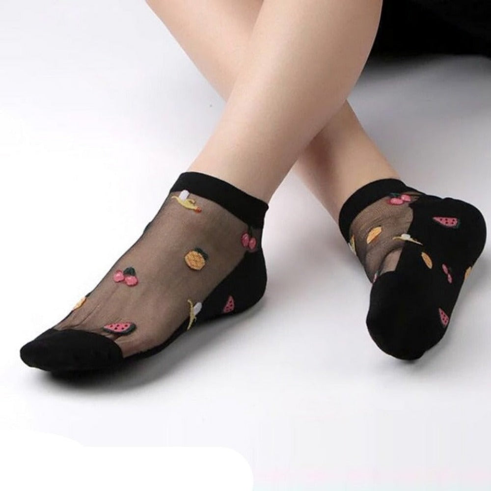 Everyday.Discount socks for women nylonic socks heels halfsocks socks polkadots spandex invisible transparent sheer ankle socks tights toesocks thin compression socks ankle length 