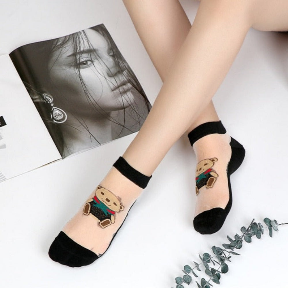 Everyday.Discount socks for women nylonic socks heels halfsocks socks polkadots spandex invisible transparent sheer ankle socks tights toesocks thin compression socks ankle length 