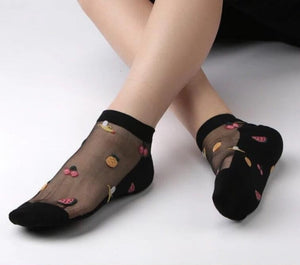 Everyday.Discount socks for women nylonic socks heels halfsocks socks polkadots spandex invisible transparent sheer ankle socks tights toesocks thin compression socks ankle length 