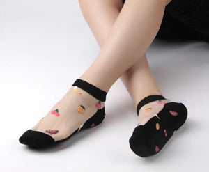 Everyday.Discount socks for women nylonic socks heels halfsocks socks polkadots spandex invisible transparent sheer ankle socks tights toesocks thin compression socks ankle length 