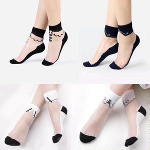 Everyday.Discount socks for women nylonic socks heels halfsocks socks polkadots spandex invisible transparent sheer ankle socks tights toesocks thin compression socks ankle length 