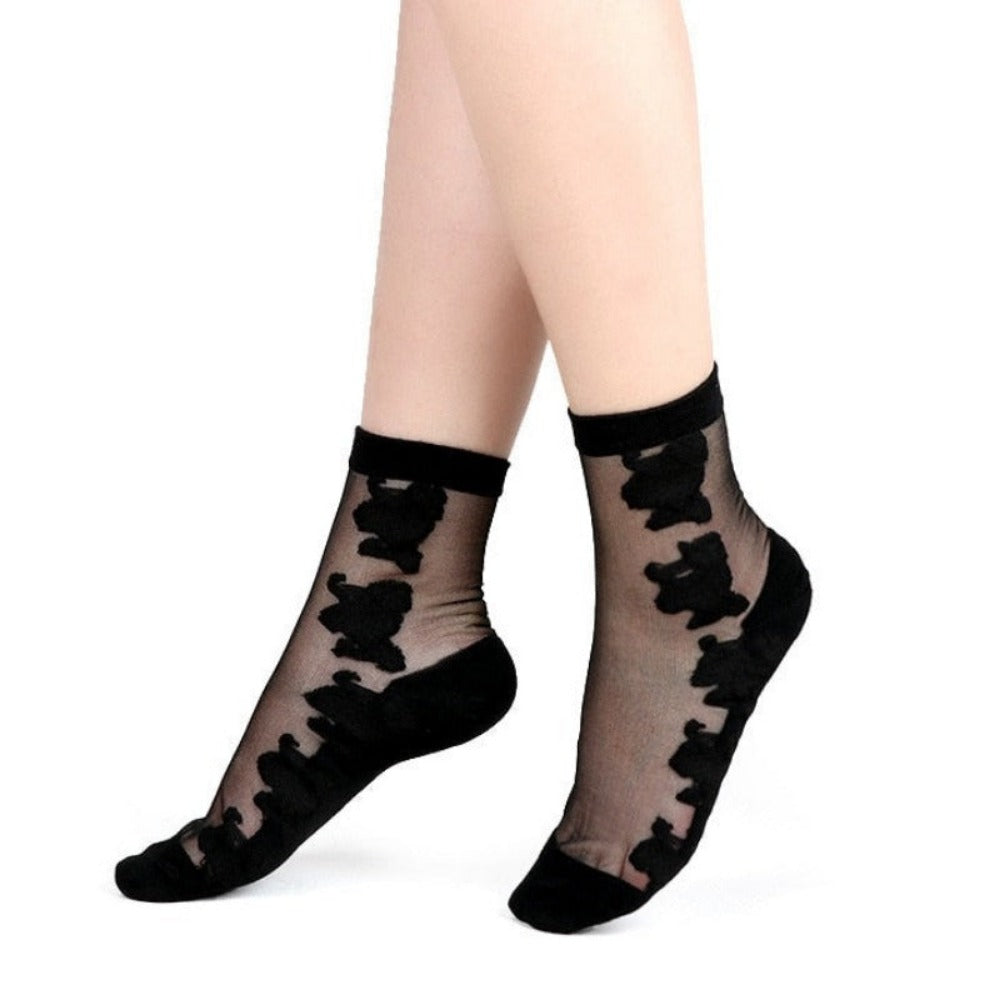 Everyday.Discount socks for women nylonic socks heels halfsocks socks polkadots spandex invisible transparent sheer ankle socks tights toesocks thin compression socks ankle length 