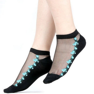 Everyday.Discount socks for women nylonic socks heels halfsocks socks spandex invisible transparent sheer ankle socks tights toesocks thin compression socks ankle length  