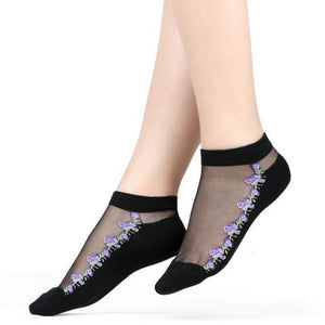 Everyday.Discount socks for women nylonic socks heels halfsocks socks spandex invisible transparent sheer ankle socks tights toesocks thin compression socks ankle length  