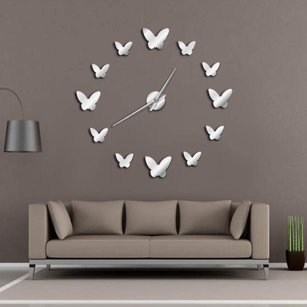 Everyday.Discount wall clocks mirror butterflies wallart romantic bedroom mirror interior cute wallsticker clock giant frameless diy pasting frameless clock acrylic mirror wallart interior decorative wall mounted analog not thicking quartz movement impressive wallclock 