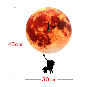 Everyday.Discount interior luminous goldcolor moon swinging pendulum wall clock vs galaxy supermoon clock interior wallclock custom designed wellness nailart deco clock wall clocks unique designed decoration analog not thicking ledlight quartz movement luminous wallclock 