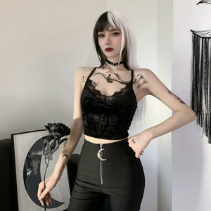 Everyday.Discount buy buy women's croptop tiktok, facebook,summer dark camis strap sleeveless women corset clothing crops camis gothic t-shirts straps elastic fitted bodytop clothings bralettes moda crop bratop streetfashion wear womens bust crop europe styles pinterest moda wear with heels pant leggings trousers instagram boutique everyday.discount free.shipping