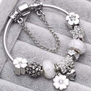 Everyday.Discount women bracelets charm beads various color cheap beautiful jewelry silver color bracelets pendants crystal balls various colors jewelry 