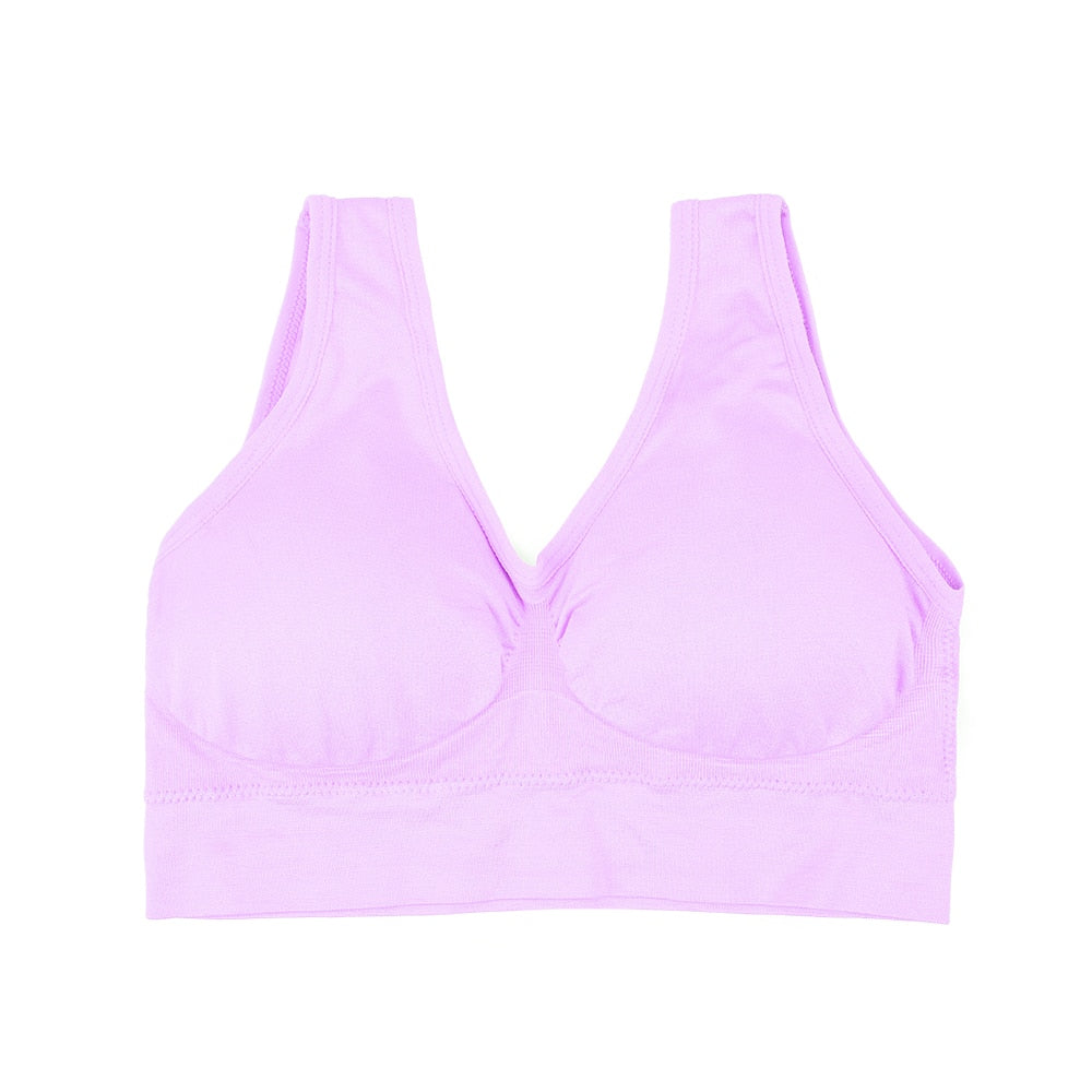 Everyday.Discount womens mesh sports bra's seamless bratop breathable women's frameless bra seamless for women wear your bra everyday for cleavage underwire 