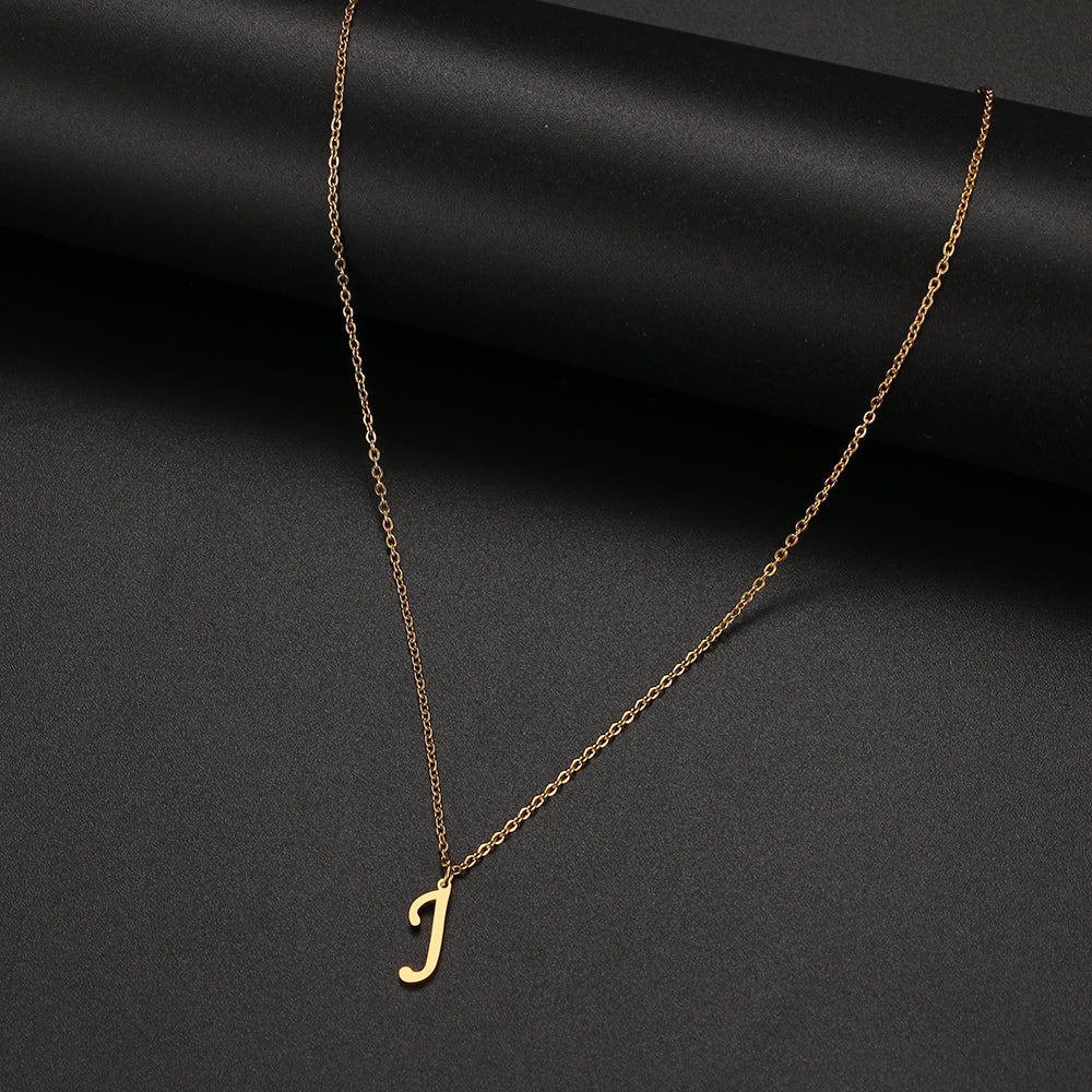 Everyday.Discount women necklaces alphabet initial pendants personalised stainless necklace good quality cheap prices women fashionable everyday wear