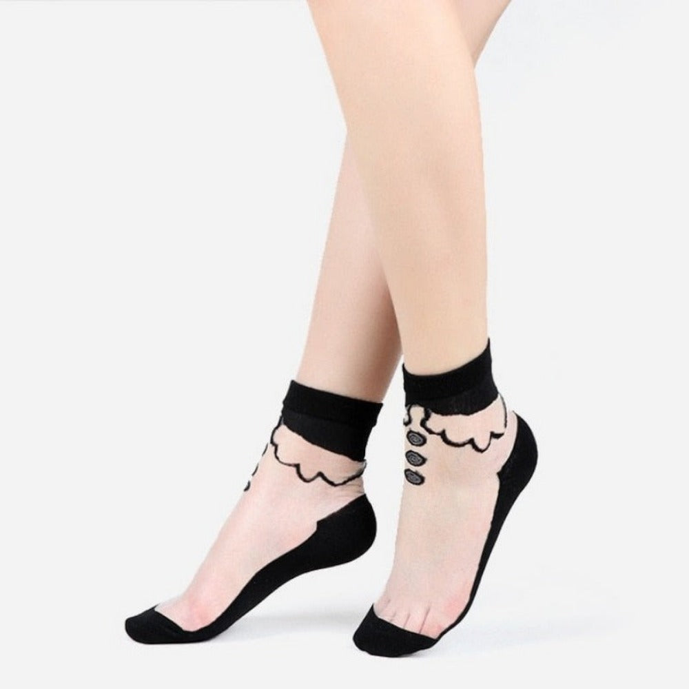 Everyday.Discount socks for women nylonic socks heels halfsocks socks polkadots spandex invisible transparent sheer ankle socks tights toesocks thin compression socks ankle length 