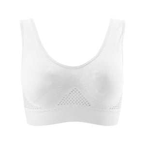 Everyday.Discount womens mesh sports bra's seamless bratop breathable women's frameless bra seamless for women wear your bra everyday for cleavage underwire 