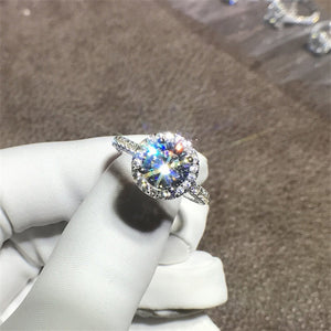 Everyday.Discount women stainless silver color stamped rings romantic bridal cubic zirconia women's cheap everyday wear hypoallergenic jewelry 