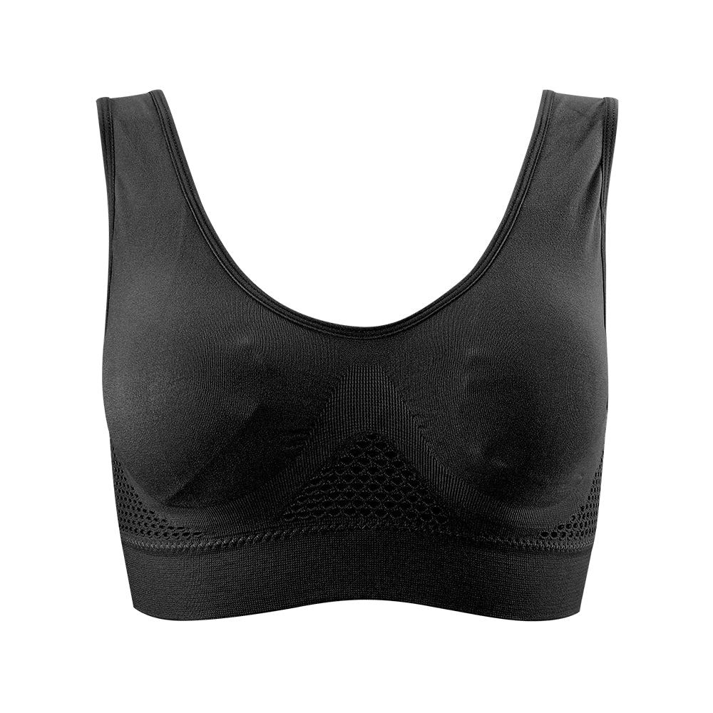 Everyday.Discount womens mesh sports bra's seamless bratop breathable women's frameless bra seamless for women wear your bra everyday for cleavage underwire 