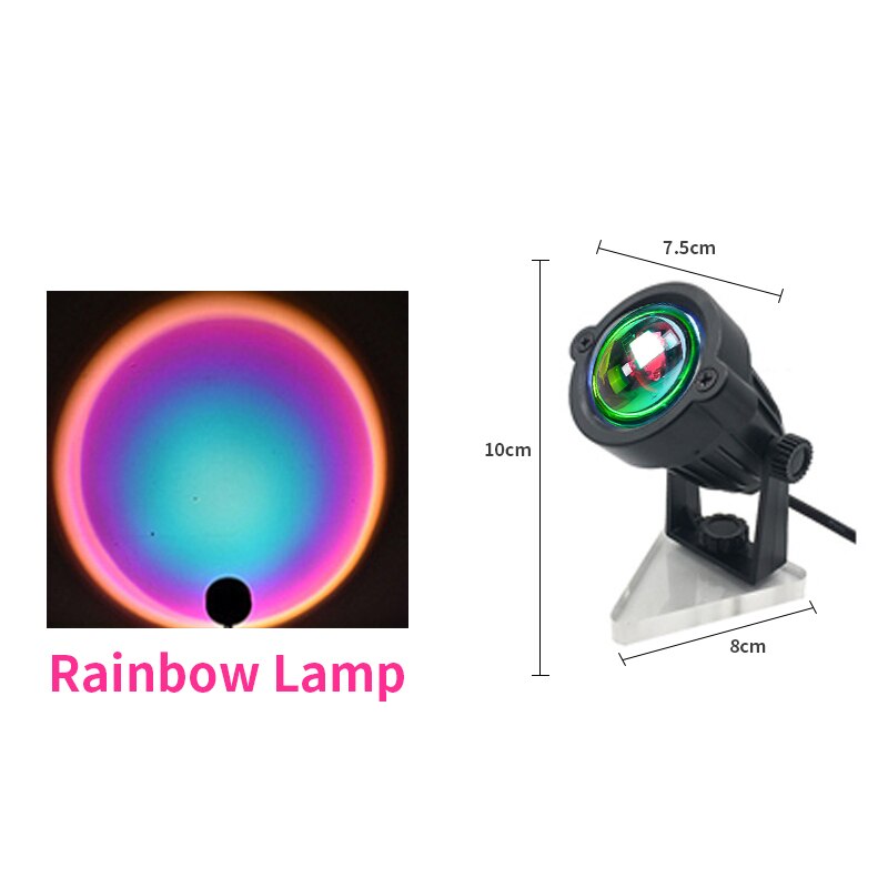 Everyday.Discount colorful projection lamps lighting rainbow color sunset colors lamps for houses vs wall use indoors outdoors create atmosphere backgrounds lighting decoration colorful mood changing backlit night lights