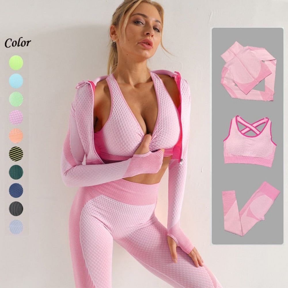 Everyday.Discount gymset clothing sportswear highwaist shorts+bra+coat+pants u.s.a. style workout clothes cotton blends longsleeve bratop and leggings suits free.shipping 