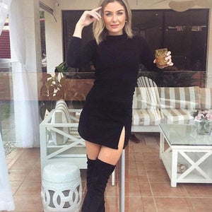 Everyday.Discount buy womens above knee with sleeves bodycon instagram summer dresses fashionable Vsplit dresses bodycon tiktok women minidress pinterest nightout europe clubwear summer bohoo facebookwomen classy above knee slimming partywear solid minidress shoponline partydress for girlz everyday free.shipping 