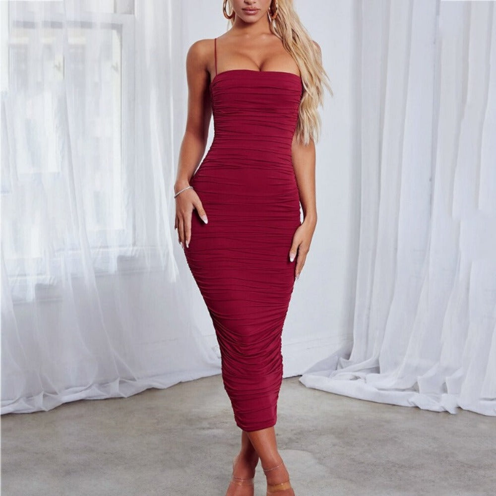 Everyday.Discount buy womens bodycon instagram summer dresses fashionable ruched ribbed sleeveless bodycon tiktok women ankle dresses pinterest nightout europe usa style clubwear summer bohoo facebookwomen classy backless slimming bridal weddings partywear solid dresses summer shoponline partydress girlz bodycon everyday free.shipping