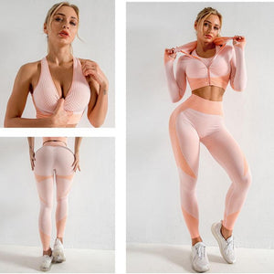 Everyday.Discount longsleeve bratop and leggings suits sportswear seamless workout gymset two pcs clothing quickdry suits sportswear seamless workout gymset women sports leggings ankle-length fitnesswear vs elastic workout gymlife yogapant leggings fitnesswear gymwear bombshell sportswear