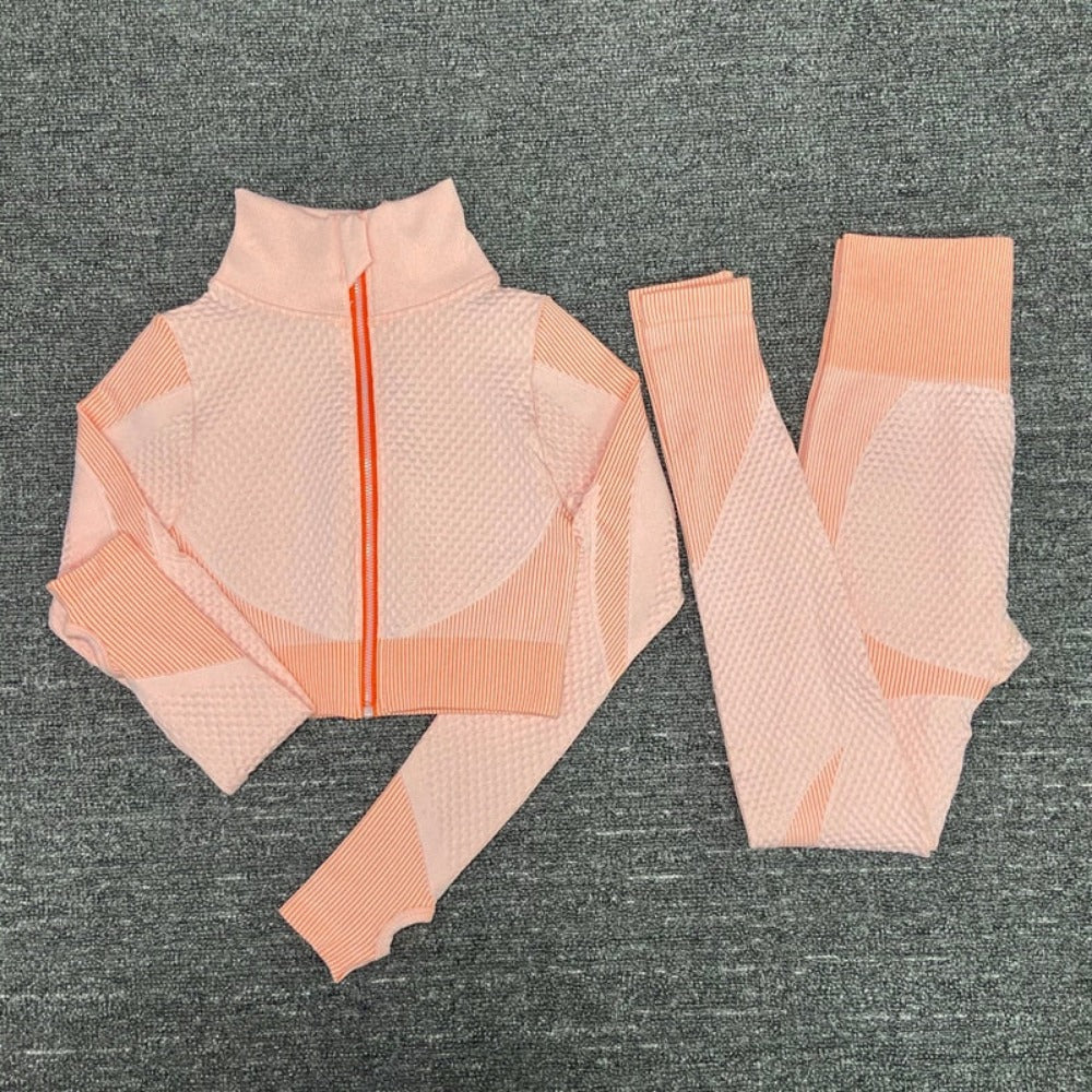 Everyday.Discount gymset clothing sportswear highwaist shorts+bra+coat+pants u.s.a. style workout clothes cotton blends longsleeve bratop and leggings suits free.shipping 