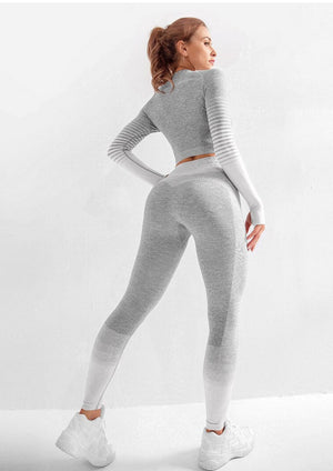 Everyday.Discount women bratop and leggings sportswear seamless workout gymset two pcs clothing seller everyday.discount material cotton blends sleeveless bratop and sports pant suits seamless workout gymset two pcs clothing