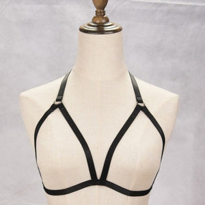 EveryDay.Discount women bra leashes elastic erotic breast decollete straps harness sensual harness bodywear nylonic belts elastic strappy bratop caged breast bra 
