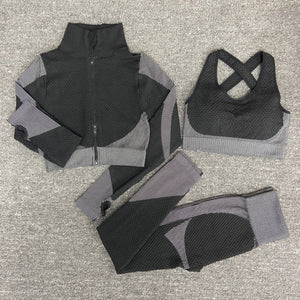 Everyday.Discount gymset clothing sportswear highwaist shorts+bra+coat+pants u.s.a. style workout clothes cotton blends longsleeve bratop and leggings suits free.shipping 