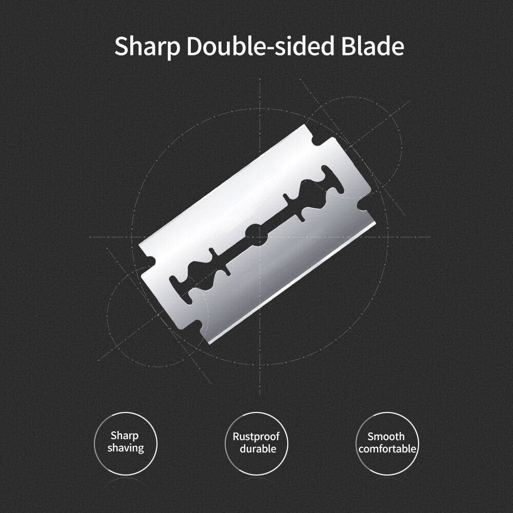 Everyday.Discount men's razor shaving blades stainless razorblades folding breakable into two pieces hairs removal razors men's haircut sideburn shaving blades trimming vs barber beard haircutting razorblades used by barbers 