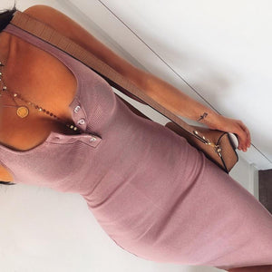 Everyday.Discount women summer dresses knee length knitted elastic sleeveless u.s.a. europe style bodycon beach vacation summerwear dresses 